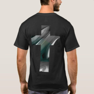 Back Print T-Shirt Trend Abstract Black Green