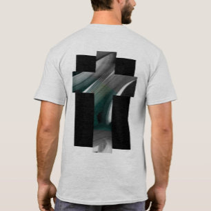 Back Print T-Shirt Trend Abstract Black Green