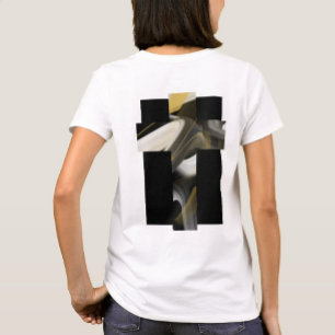 Back Print T-Shirt Trend Abstract Black White