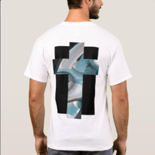 Back Print T-Shirt Trend Abstract Blue Ocean