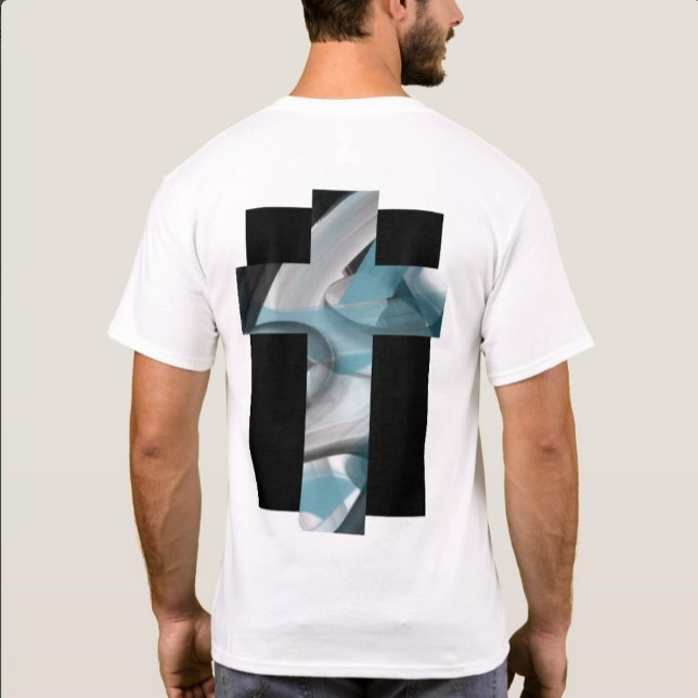 Back Print T-Shirt Trend Abstract Blue Ocean  (Creator Uploaded)