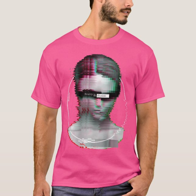 Back Print Techno Music Vaporwave Edm Party Raver  T-Shirt (Front)