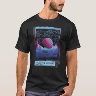 Back print Techno music Vaporwave EDM party raver  T-Shirt