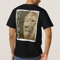Back Print Trendy Lion Face Mens Black Modern