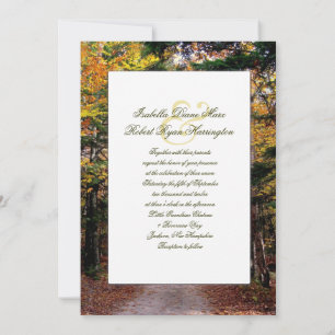 Back Road Custom Fall Wedding Invitations