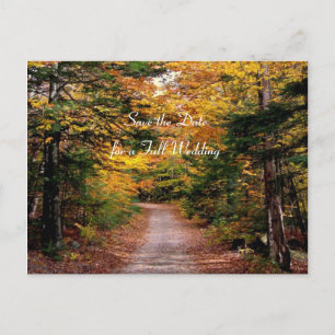 Back Road Fall Save the Date Template Postcards