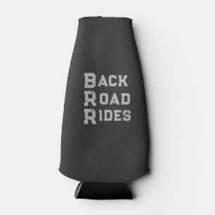 Back Road Rides Logo Grey Lettering Bottle Cooler