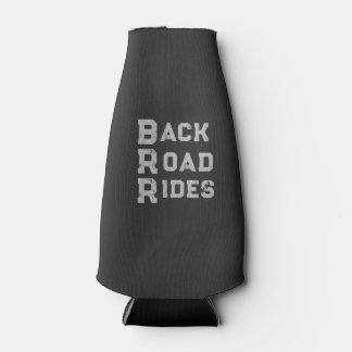 Back Road Rides Logo Grey Lettering Bottle Cooler