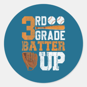 Back School 3rd Grade Students Classic Round Sticker