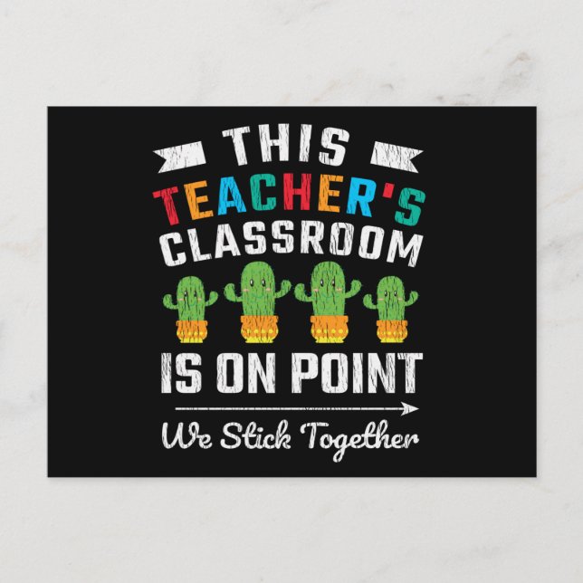 Back School Matching Teachers Classroom Students Postcard (Front)