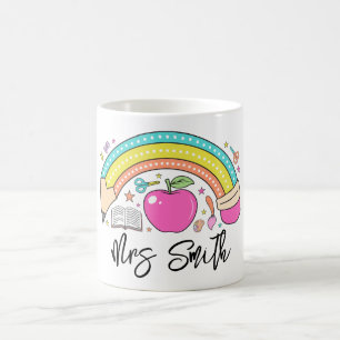 back School Rainbow Teacher Life Coffee Mug
