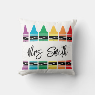 back School Rainbow Teacher Life Cushion