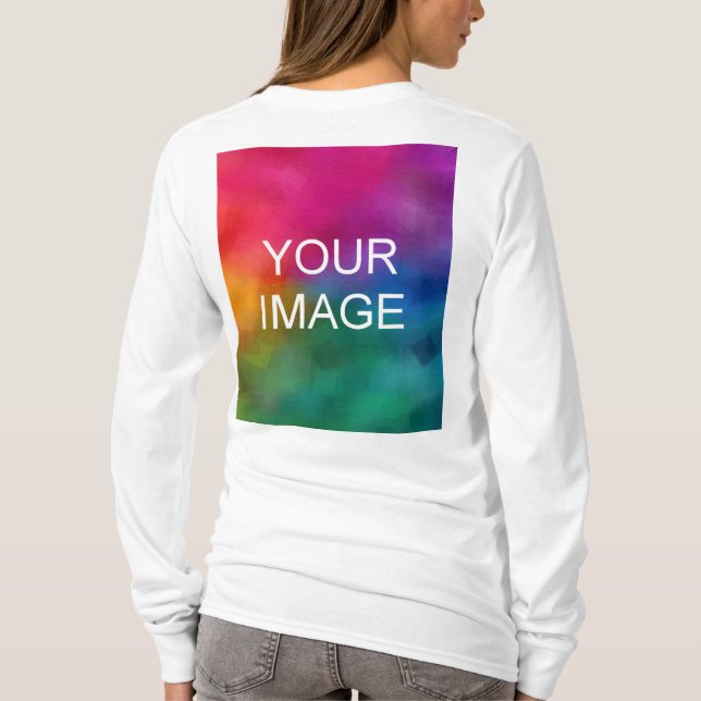 Back Side Design Template Womens Long Sleeve T-Shirt (Back)