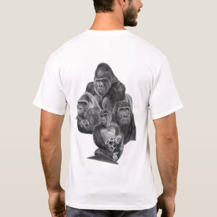 BACK SIDE :Gorilla Family t-shirt  裏面:ゴリラ家族T-シャツ