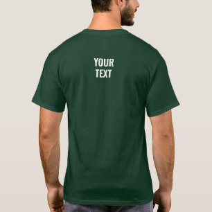 Back Side Print Template Mens Deep Forest Green T-Shirt