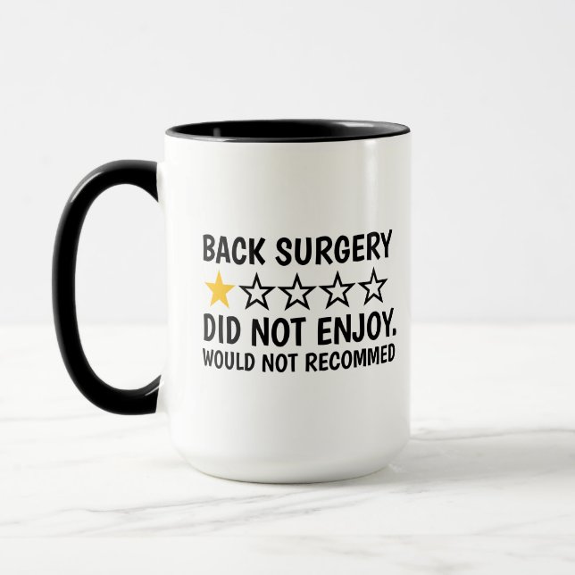 Back Surgery Gifts, Back Surgery, Spine Operation Mug (Left)