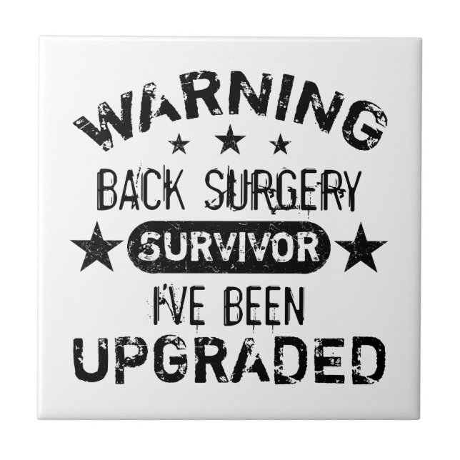 Back Surgery Humor Upgraded Tile (Front)