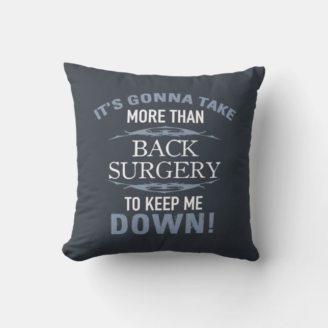 Back Surgery Humour Cushion (Front)