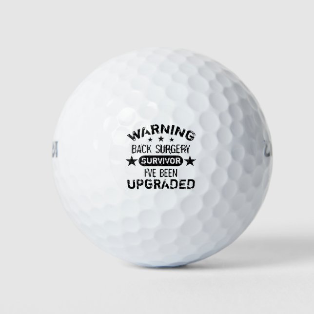 Back Surgery Humour Upgraded Golf Balls (Front)