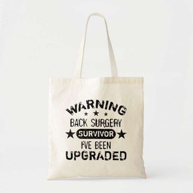 Back Surgery Humour Upgraded Tote Bag (Front)