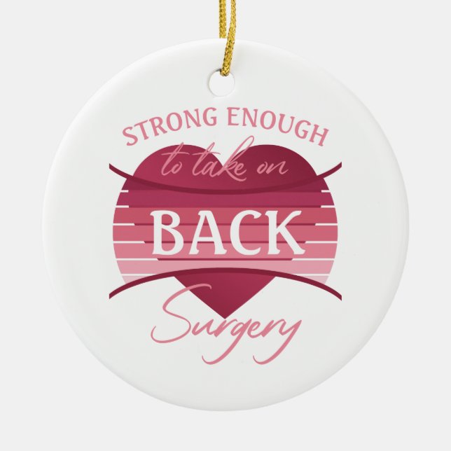 Back Surgery Recovery For Women Ceramic Tree Decoration (Front)