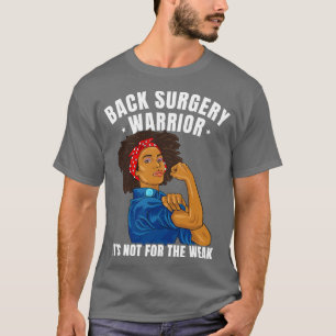 Back Surgery Warrior African American Women Black T-Shirt