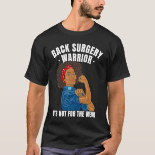 Back Surgery Warrior African American Women Black T-Shirt