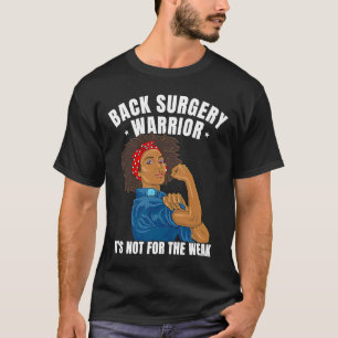 Back Surgery Warrior African American Women Black T-Shirt