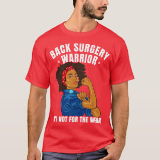 Back Surgery Warrior African American Women Black T-Shirt