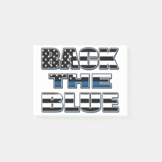 Back-The-Blue Blue Line Flag Post-it Notes