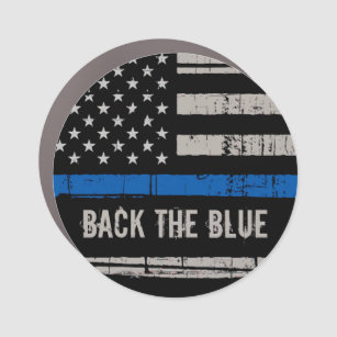 Back The Blue - Law Enforcement - Thin Blue Line Car Magnet