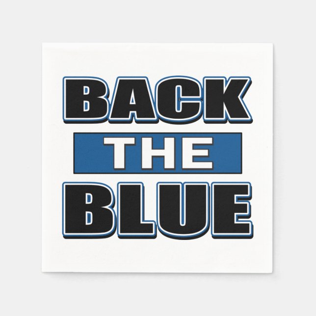 Back The Blue Napkin (Front)