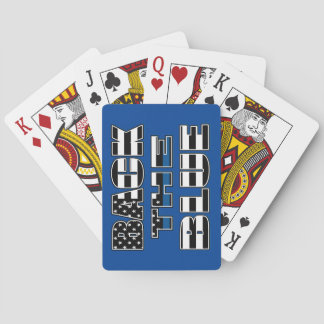Back The Blue Police BluelLine Flag Playing Cards