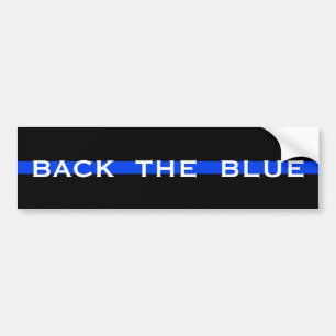 BACK THE BLUE POLICE BUMPER STICKER