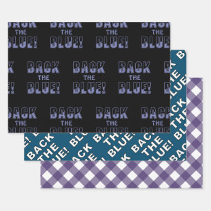 BACK THE BLUE SET WRAPPING PAPER SHEET