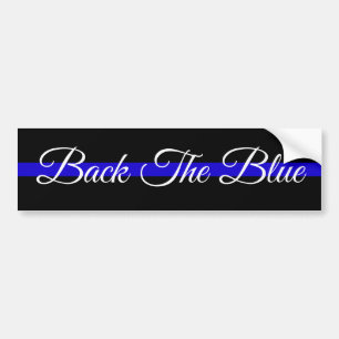 BACK THE BLUE SUPPORT POLICE BUMPER STICKER