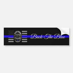 BACK THE BLUE SUPPORT POLICE BUMPER STICKER
