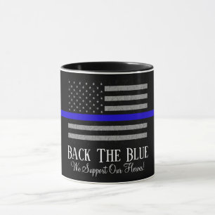 BACK THE BLUE SUPPORT POLICE MUG