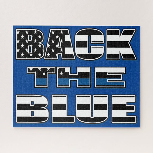 Back The Blue - Support the Police Jigsaw Puzzle (Horizontal)