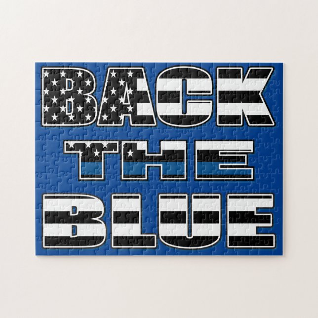 Back The Blue - Support the Police Jigsaw Puzzle (Horizontal)