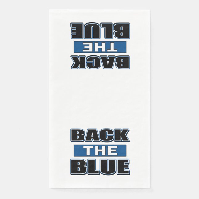 Back The Blue Support the Police Napkin (Front)