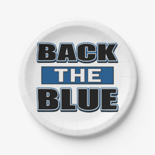 Back The Blue - Support the Police Paper Plate