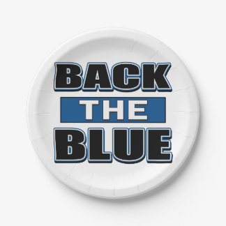 Back The Blue - Support the Police Paper Plate