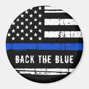 Back The Blue Thin Blue Line Police Magnet