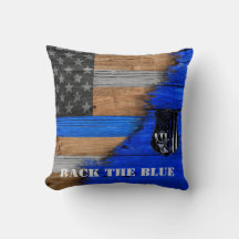 Back the Blue Throw Pillow