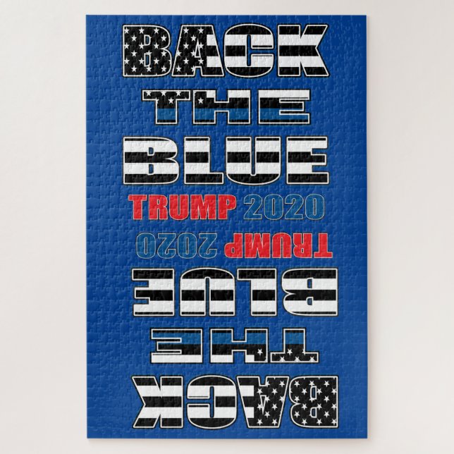 Back The Blue Trump 2020 Jigsaw Puzzle (Vertical)
