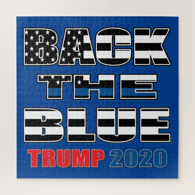Back The Blue Trump 2020 Jigsaw Puzzle (Vertical)