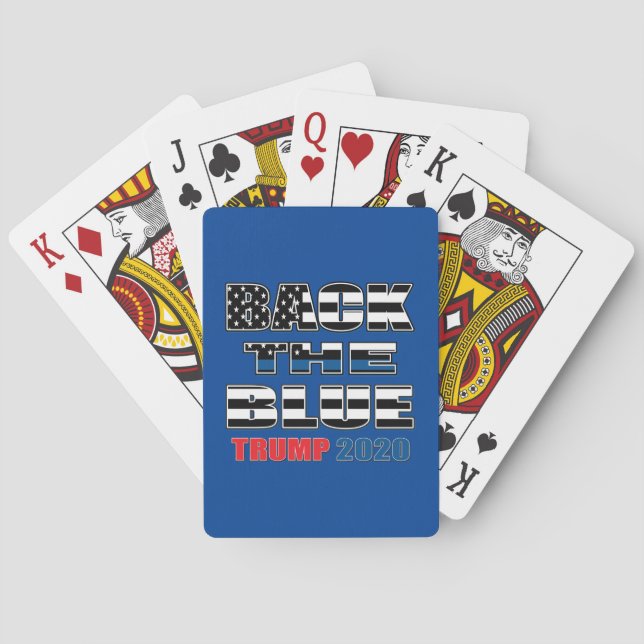 Back The Blue Trump 2020 Playing Cards (Back)