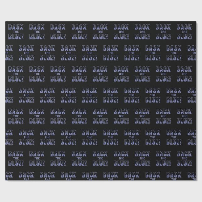 BACK THE BLUE WRAPPING PAPER (Flat)