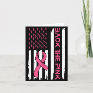 Back The nk American Flag Breast Cancer Awareness Card